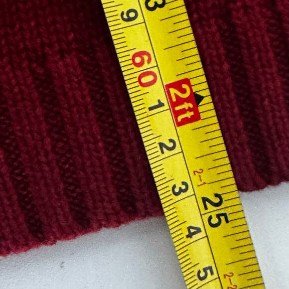 VINTAGE Red NEW Lands End Sweater Vest Mens  100% Cotton Medium - Picture 7 of 7